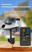 Estación Meteorológica Inteligente WiFi Con Sensor Termómetro Y Higrómetro Para El Hogar Monitor De Calidad Del Aire Y Luz - details 0