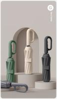 Paraguas Automático De Gran Tamaño 12 Dientes Con Hebilla Portátil Resistente Al Viento Plegable Doble Propósito Para Adultos Negro - details 1