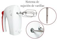 Batidora de Varillas Amasadora 250W 5 Velocidades Accesorios Incluidos 2 Varillas Batidora y Amasadora - details 4
