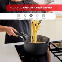 Bergner Click&Cook Batería de cocina 10 Pzs Negro/Mango extraíble, 3 Sartenes, 2 Cazos, Tapas y Utensilios/Aluminio fundido - details 4