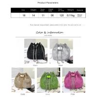 Bolso de cubo ligero y casual de negocios con decoración de rhinestones, diseño con cordón, bolso transparente con perlas falsas, bolso de noche elegante y exquisito de lujo discreto con rhinestones, perfecto para fiestas, cenas, vestidos navideños - details 1