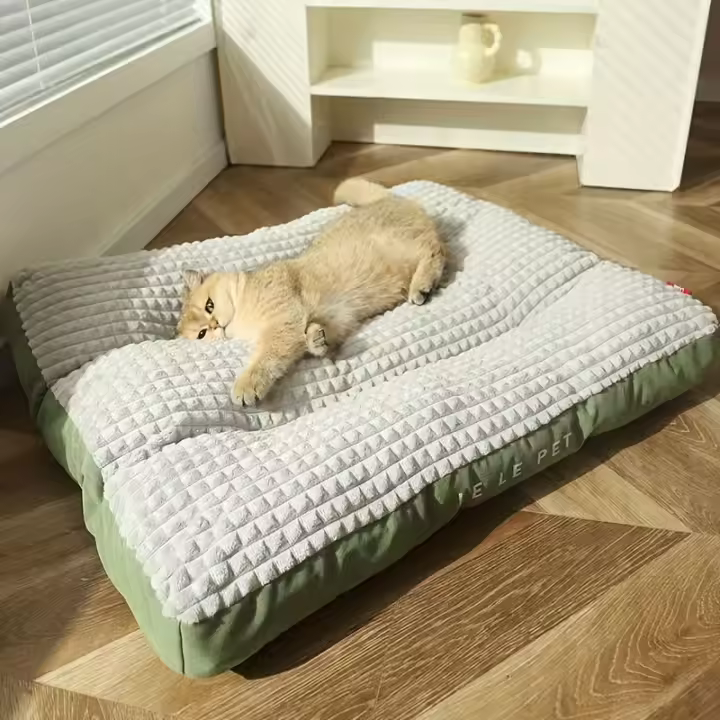 Cama De Perro Caliente Para Invierno Tapete De Dormir De Corduroy Suave Para Pequeños Medianos Y Grandes Perros Con Opcional Funda Lavable - 1