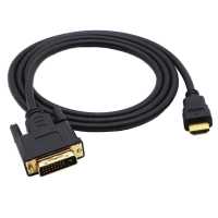 Ociodual Cable de HDTV a DVI 24+1 Adaptador Macho 2m Conectores Dorados Video Digital para Monitor Proyector Convertidor Negro - details 2