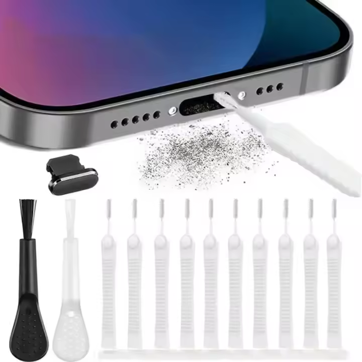 Kit De Limpieza Para Altavoces De Móvil 13PCS Herramientas Para Eliminar Polvo Para iPhone Y Auriculares Tipo C Limpia Puertos De Carga Con Cepillo Antipolvo - 1