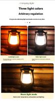 Lámpara Portátil LED Recargable USB Retro Solar Para Camping Impermeable Con Luz De Emergencia Para Exterior Y Tienda De Acampar - details 4