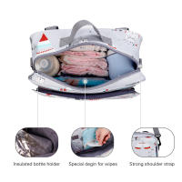 Bolsa De Diaper Para Bebé Impermeable Con Doble Manija Estampado De Moda Para Uso Desechable Y Reutilizable Bolsa De Agua Para Maternidad - details 3