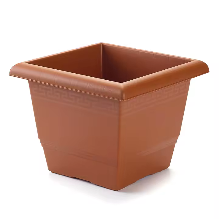 CABLEPELADO Macetero Cuadrado de plastico Marron (30 cm) - 1