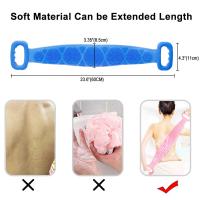 NOSUBO Cuchillo de Baño de silicona para el Cuerpo, exfoliante para la espalda, Toalla de baño, exfoliante Corporal de silicona para Ducha, cinturón de Lavado para helbres y Mujeres (Green, 2 piezas) - details 2