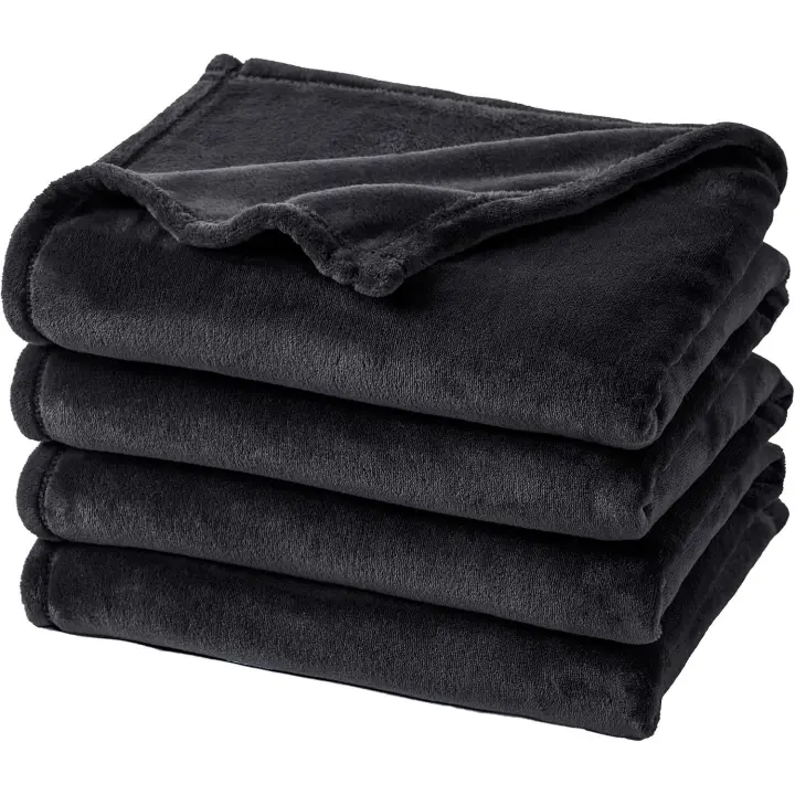 Manta de vellón ultra suave de tamaño doble de 127 x 152 cm, sin pelusa, de lujo, acogedora y ligera de franela de 280 g/m² - 1