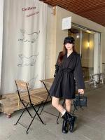 Abrigo De Trench Elegante Para Mujer plus Talla Primavera/Otoño Con Cierre De Cordón Estilo Coreano Casual Versátil Con Bolsillos - details 19