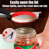 Abridor de tarros para Manos y personas, abridor de tapa antideslizante, abridor de lats de fácil agarre, herramienta Manual para abridor de botellas, utencilio de Cocina multifuncionales Negro-2 piezas - details 4