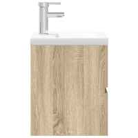 vidaXL Set de muebles de baño 2 pzas madera contrachapada roble Sonoma - details 4
