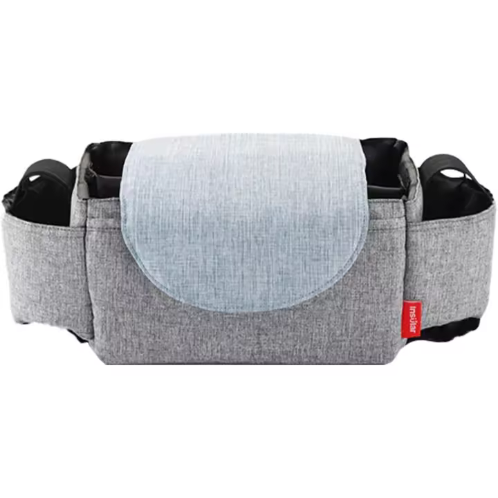 Organizador universal para cochecitos | Bolsa de viaje para bebé de gran capacidad - Bolsa universal para accesorios de cochecitos con 2 portavasos - 1