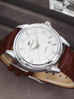 Reloj De Cuarzo De Lujo Para Hombre Con Correa De Cuero Reloj De Pulsera Deportivo Casual Con Calendario Estilo Business Regalo Para Novio - details 13
