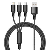 Cable De Carga USB Universal 3 En 1 Para iPhone 8 X XR 11 12 13 Samsung Moto Xiaomi Huawei Redmi Honor Tejido De Nylon Durable Longitud 1.2m - details 9