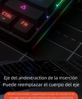 Teclado Mecánico Mini MUCAI MKA610 RGB USB Switch Rojo 61 Teclas Cableado Para Computadora Portátil Teclado Puro Negro - details 5