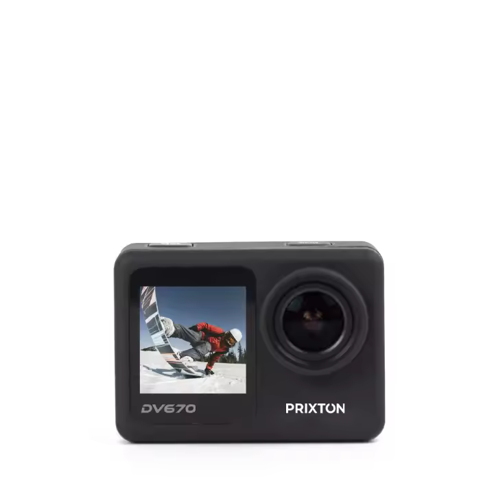 Cámara Deportiva - Videocámara Multisport - Action Cam - Conexión USB, MicroSD y HDMI - Sumergible - Incluye accesorios  PRIXTON - 1
