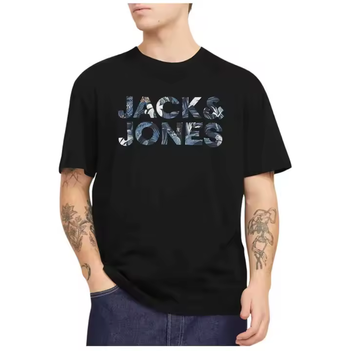 Camisetas De Manga Corta Jack&Jones para Hombre en color Negro - 1