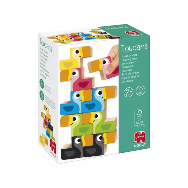 Juego de Apilar Tucán Diset 50271 Juguetes de madera Goula DISET - 1