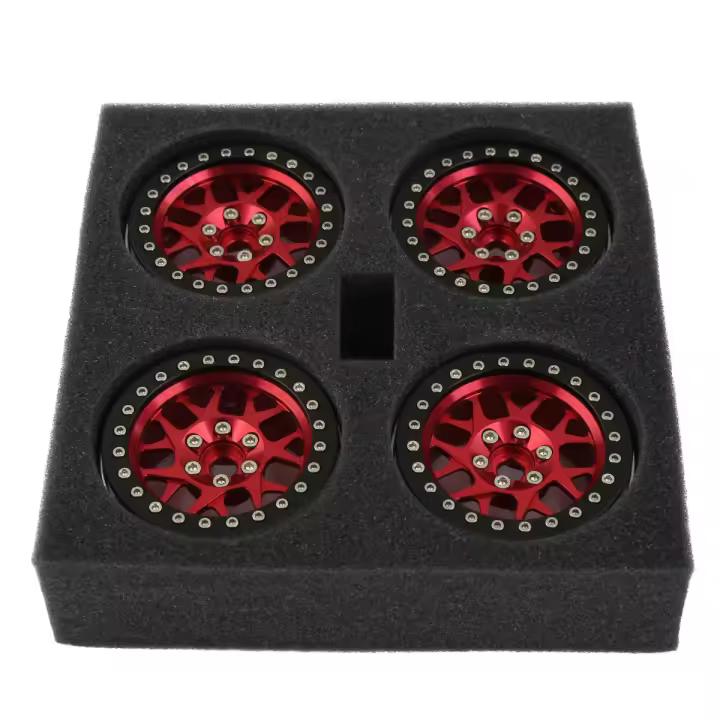 4PCS Rines De Luco CNC De Aluminio 2.2 Para Coche RC De 1/10 Axial SCX10 RR10 Wraith TRX4 TRX-6 - 1