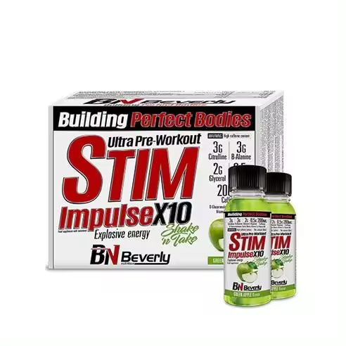 Beverly Nutrition STIM IMPULSE X10 Preentreno 20 Viales 60 Ml Sabor Manzana - 1