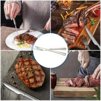 WAI 2 MARKET - Juego de Cuchillos para Carne - Set de 6, 12 o 24 Piezas de Acero Inoxidable  Hoja Serrada y Mango Monobloque  Cortes Precisos y Duraderos para Mesas y Barbacoas - details 1