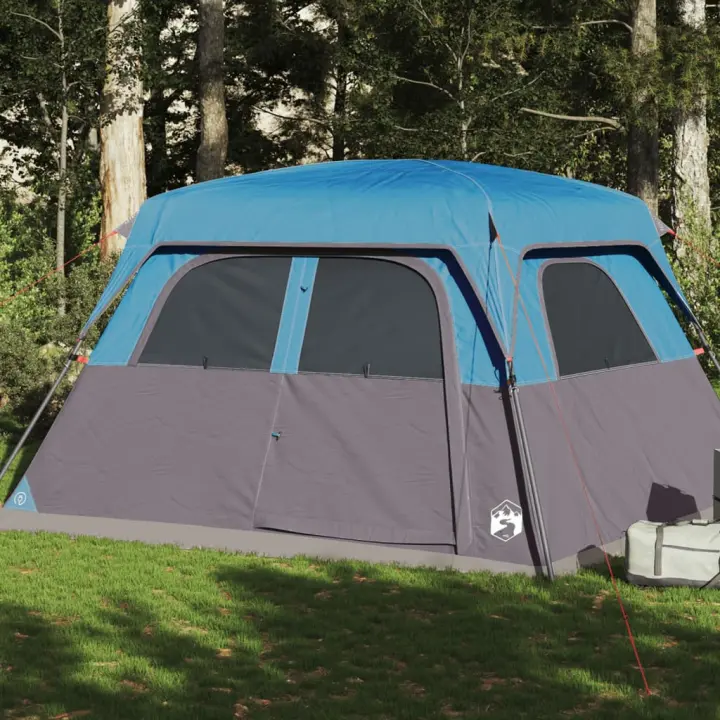 vidaXL Tienda de campaña familiar para 6 personas impermeable azul - 1