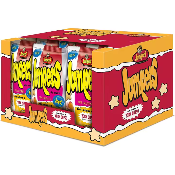 Jumpers York y Queso. 8 unidades x 100g. Aperitivo horneado sin Gluten - 1