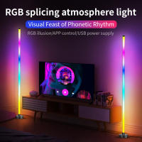 Lámpara De Piso Inteligente LED RGB Con Control Remoto Y APP Sincronización De Música Iluminación De Esquina Con Timer Moderna Para Sala De Estar Juego - details 10