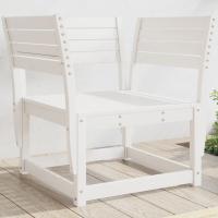 vidaXL Silla de jardín madera madera maciza de pino en color Blanco/Douglas natural/Pino natural y más | cómodas modernas ergonómicas para comedor cocina salón hogar - details 0