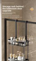 Estante De Baño Sin Perforar Organizador De Toallas Colgante Para Puerta De Ducha Espejo De Baño Almacenamiento De Artículos Para El Hogar - details 1