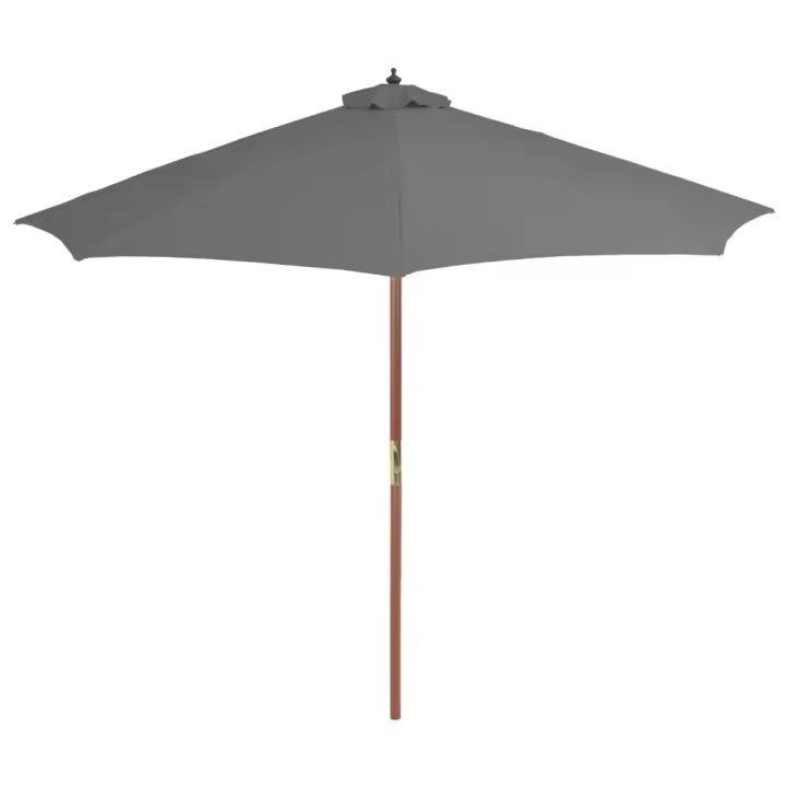 Sombrilla de Jardín con Palo de Madera antracita 300 cm - 1