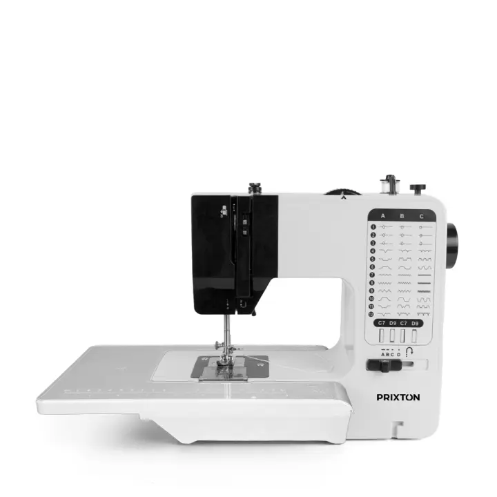 Máquina de coser P125 - 38 Puntadas diferentes - 2 Velocidades - Tabla expandible, Cajón para accesorios, Lámpara y Pedal incluido  PRIXTON - 1