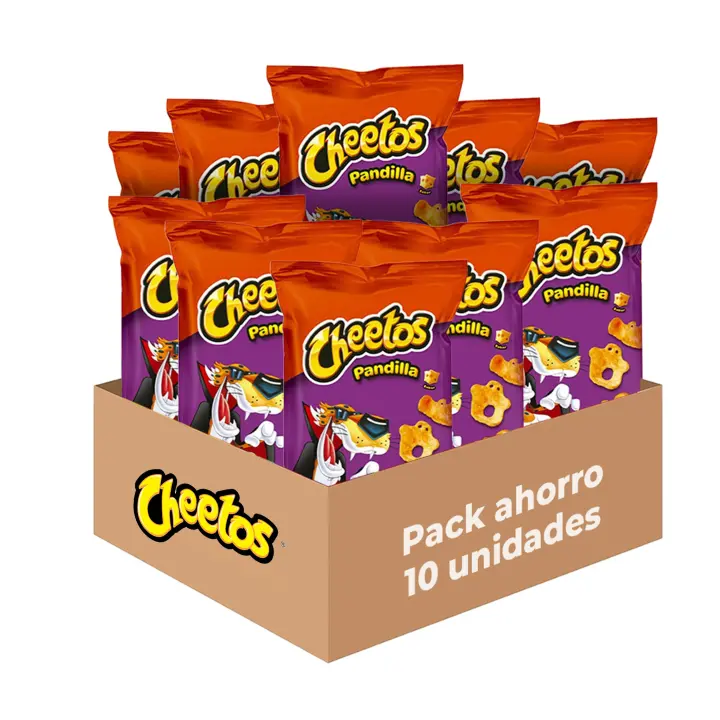 Cheetos Pandilla - Snack Crujiente Frito con Sabor a Queso, Pack de 10 Bolsas del Delicioso e Irresistible Aperitivo de Patata de los Fantasmas Más Divertidos, Total: 10 x 75g = 750 g - 1