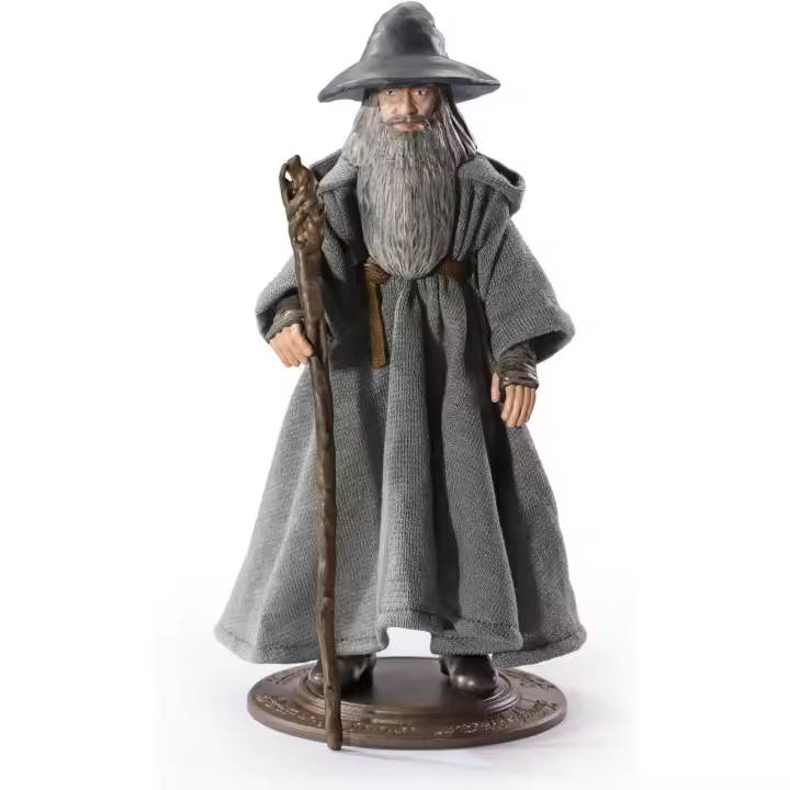 EL SEÑOR DE LOS ANILLOS FIGURA GANDALF BENDYFIGS THE NOBLE COLLECTION 20cm - 1