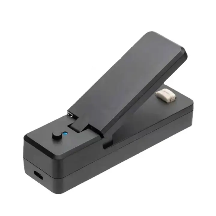  Selladora De Bolsas Mini 2 En 1 Recargable Con Cuchillo Cortador Selladora Portátil Para Almacenamiento De Alimentos Y Plásticos Eco-amigable - 1