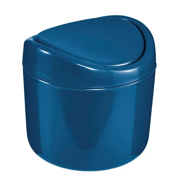 Keeeper Papelera Ø14x13, Eco Azul, 1,3 Litros - Cubo de Basura de Mesa Svenja - 1