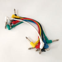 6PCS Cable De Enlace De Efectos De Guitarra Eléctrica Pedal 1/4 Angulo Derecho Bajo Ruido Shielded Audio Cable Accesorios Para Guitarra - details 3