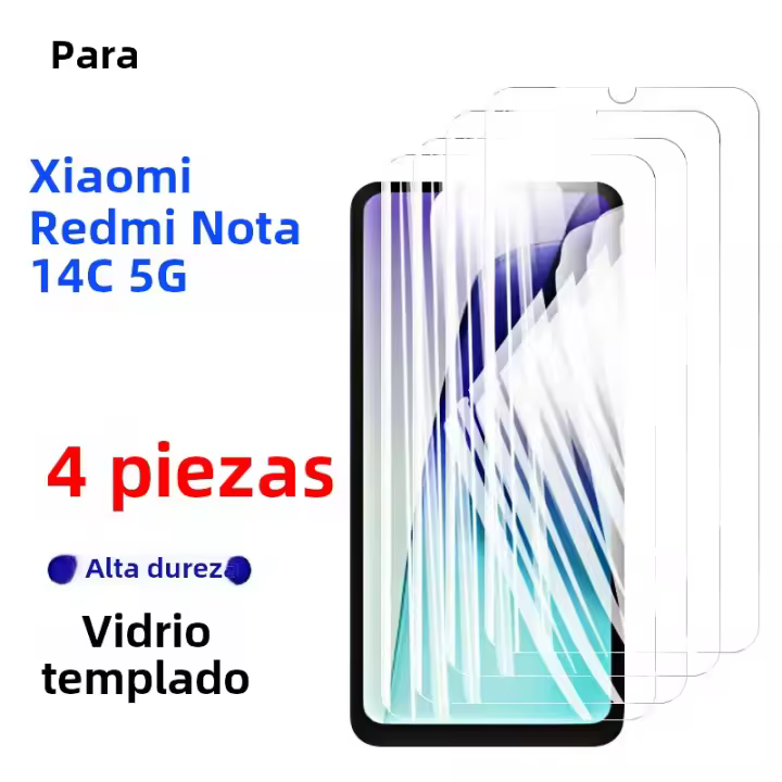 Protector De Pantalla Para Xiaomi Redmi 14C 5G Vidrio Templado Cristal HD 9H Aluminio Alto Resistente a Arañazos Y Agua Compatible Con Teléfonos Móviles De 6.88" - 1