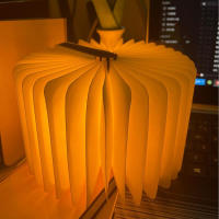 Lámpara De Lectura Creativa LED En Madera Con Luz Plegable USB Decoración De Habitación Para Niños Regalo De Cumpleaños Y Vacaciones Luz Nocturna Para Dormitorio - details 12