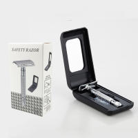 Afeitadora Manual Clásica De Seguridad Doble Hoja Para Hombres Y Mujeres Herramienta De Peluquería Con Hojas De Afeitar Y Estuche - details 1