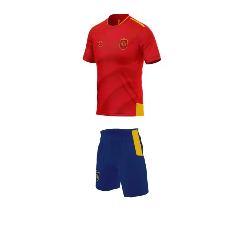 Equipación fútbol Selección Española camiseta roja y pantalón producto oficial tallas para niños KITESP - 1
