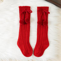 Calcetines Altos De Encaje Para Bebés Y Niñas Con Bola De Cereza Para Otoño Invierno Calcetines De Princesa Para Niños De 0 a 5 Años Calentadores De Piernas Hechos De Algodón Y Poliéster - details 12
