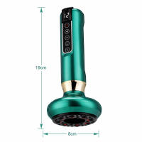 Masajeador De Cintura Eléctrico Con 12 Velocidades Y Copas De Ventosa Para Terapia Anti-Celulitis Y Quemagrasa Guasha De Masaje Corporal - details 10