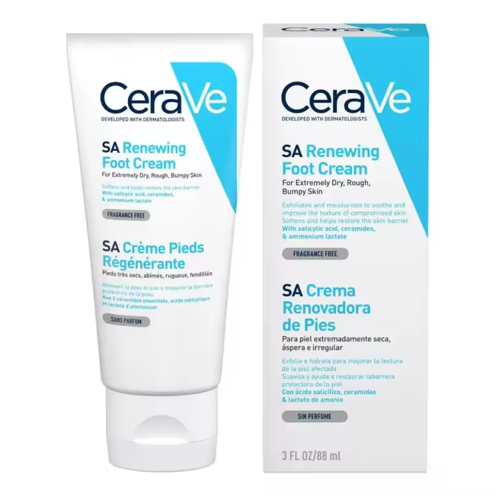 CERAVE SA CREMA RENOVADORA DE PIES 88 ML PIEL SECA ÁSPERA E IRREGULAR - 1