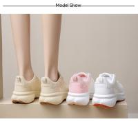 Zapatillas De Correr Para Mujer Suelas Suaves Y Amortiguadas Superficie De Malla Transpirable Zapatos De Vuelo Tejidos Moda Universitaria - details 8