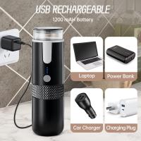 Cafetera Eléctrica inalambra para Exterior, máquina de café de 1200MAh recargable por USB, portátil, totalmente automática, para viaje en coche y Hogar - details 2