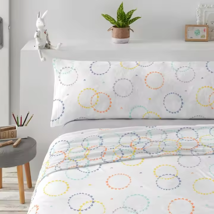 Juego de sábanas de coralina tácto extrasuave Burrito Blanco Modelo 990- ¡Duerme como nunca! Sábanas juveniles. - 1