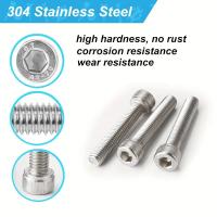 Juego De 50 Tornillos Y Tornillos Allen De Acero Inoxidable M6 Cabeza Hexagonal Completa Hidratada Resistente a La Corrosión Tamaños Variados Para Metalworking - details 1