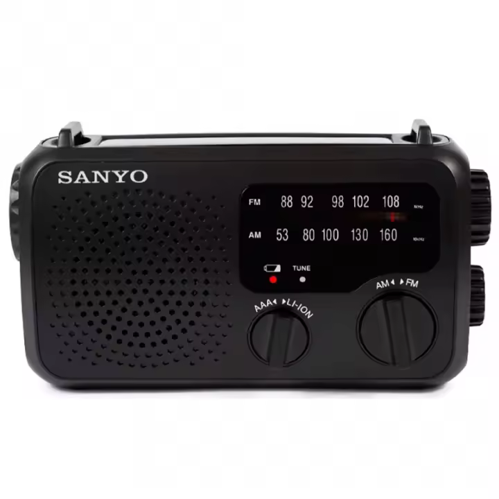 Radio De Emergencia Sanyo Ks133 – Pilas, Solar, Dínamo Y Linterna - 1